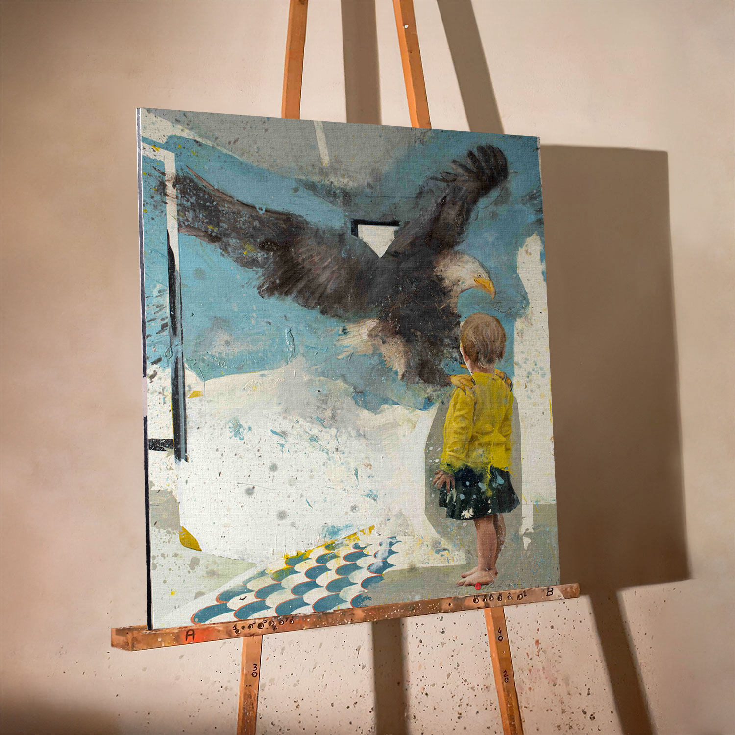 Nicola-Pucci-Bambina-con-aquila-Worked-Print