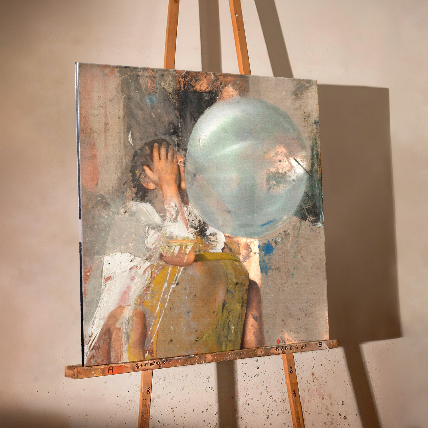 Nicola-Pucci-Bolla-VI-(Ragazza-seduta)-olio-su-rame-60x55cm-2020-Worked-Print