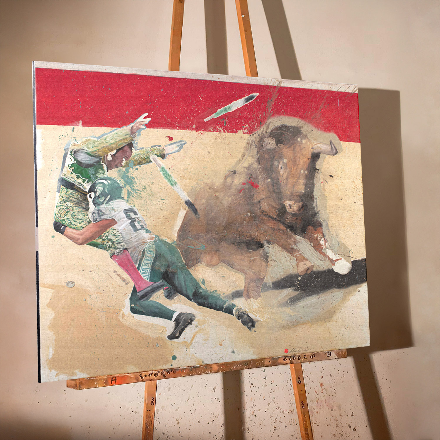 Nicola-Pucci-Corrida-V-olio-su-tela-150x180-cm-2024-Worked-Print