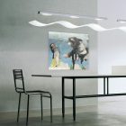 Art Print of the painting titled Golfer with Dog. a golfer throws the ball and a dog jumps to catch it