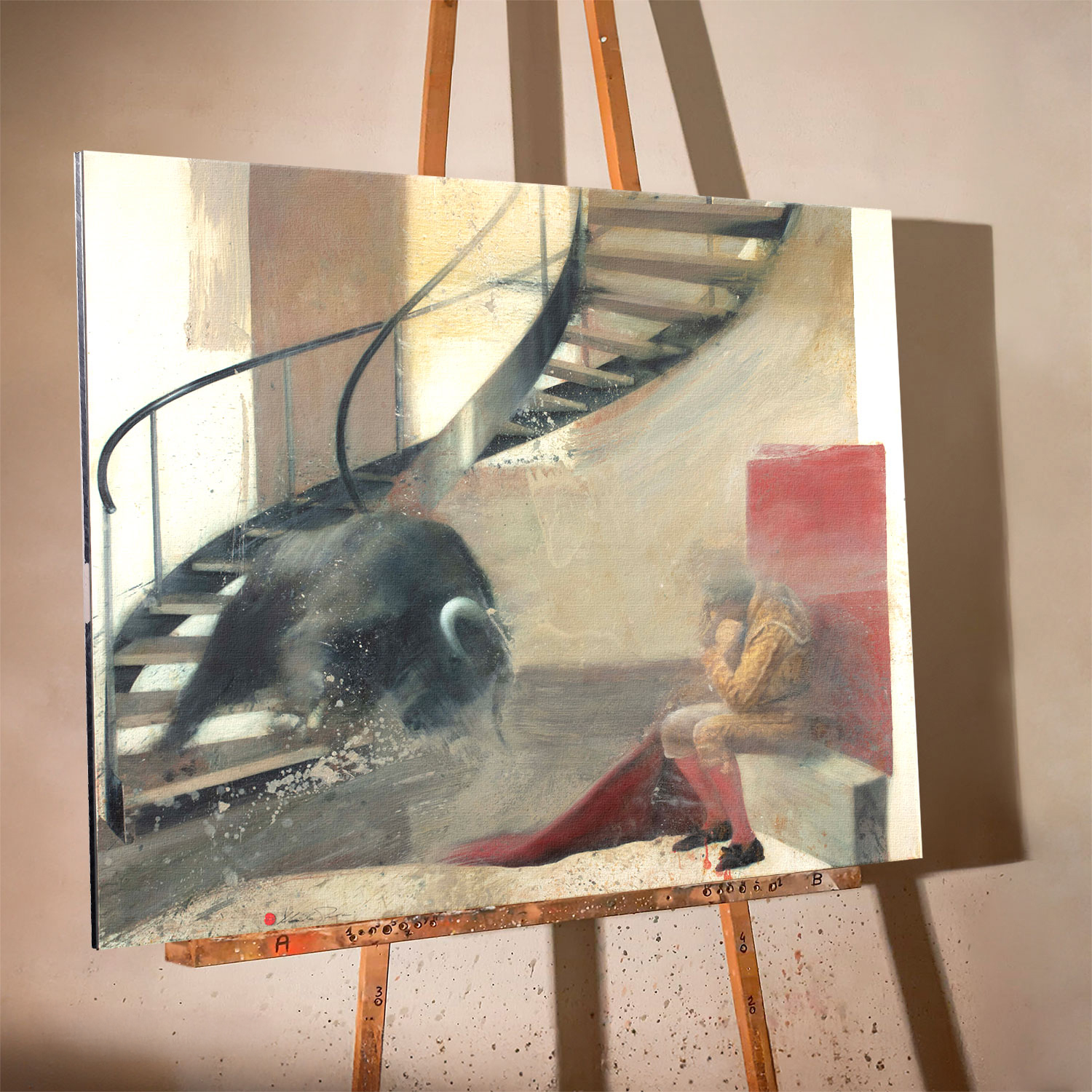 Nicola-Pucci-Toro-da-scale-con-torero-I-Worked-Print